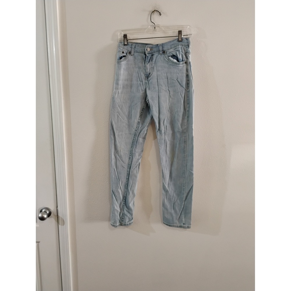 Levis 502 Regular Taper Jeans Light Wash Denim 28x28 Size 16 REG